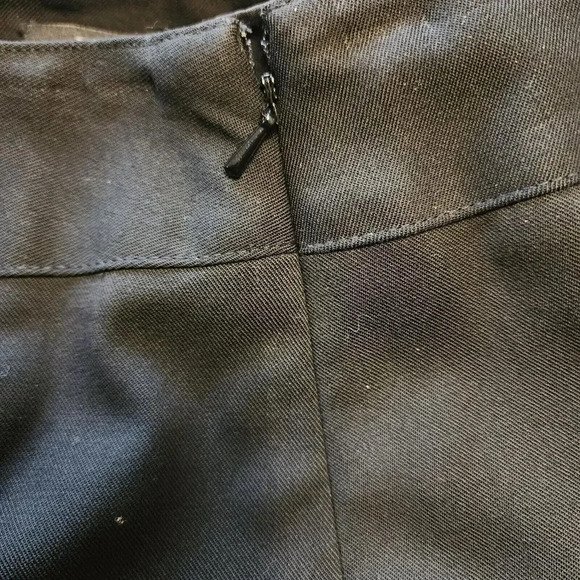 NWOT Charles Nolan Short Skirt Business Womens Size 2 Black Wool Blend Side Zip - Picture 6 of 9
